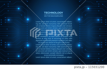 Abstract dark blue technology background with circuit board and text block. Dark blue futuristic digital technology concept Abstract dark blue technology background with circuit board and text block. Dark blue futuristic digital technology concept 115031200
