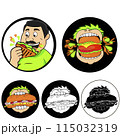 Logo a man eating burger 115032319