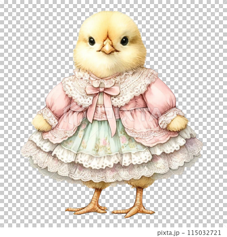 Cute chick illustration 115032721