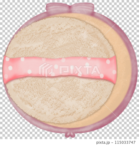 Powder Puff,Puff cute,hand drawn style cartoon color pink.  115033747