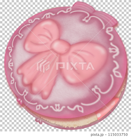 Powder Puff,Puff cute,hand drawn style cartoon color pink.  115033750