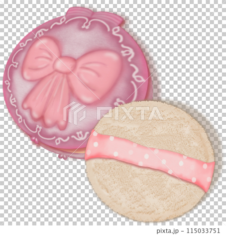 Powder Puff,Puff cute,hand drawn style cartoon color pink.  115033751