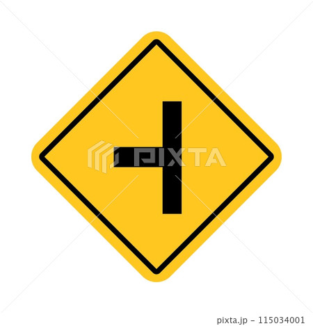 traffic sign, Cautionary T junction 115034001