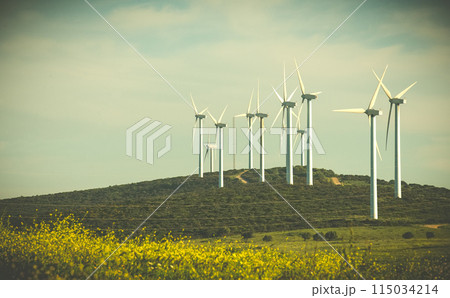 windmill power turbines windmill power turbines 115034214