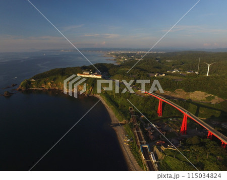 柏崎市米山大橋　空撮 115034824