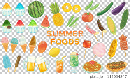 夏季食物插圖集 夏季食物插圖集 115034847