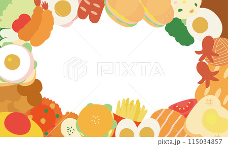 かわいい洋食のフレーム かわいい洋食のフレーム 115034857