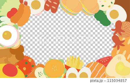 かわいい洋食のフレーム かわいい洋食のフレーム 115034857