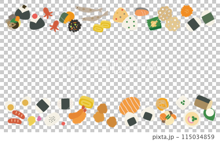 Cute Japanese food line frame Cute Japanese food line frame 115034859