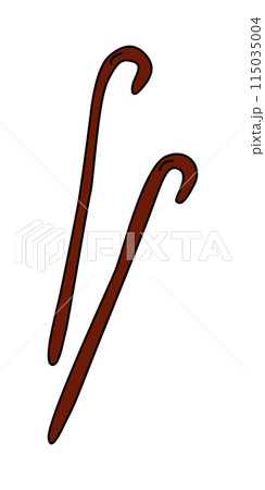 Vanilla sticks or pods, cooking or baking ingredients design element, vector Vanilla sticks or pods, cooking or baking ingredients design element, vector 115035004