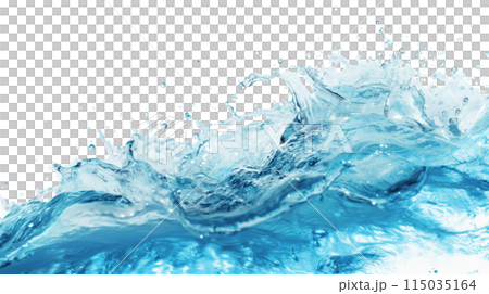 波浪飛濺的動態瞬間,透明背景 波浪飛濺的動態瞬間,透明背景 115035164