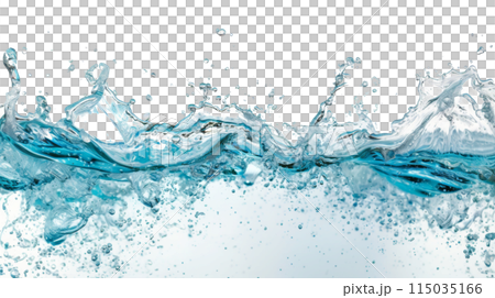 Water splash effect, transparent background 115035166