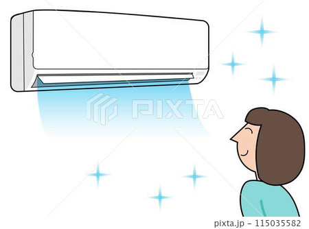 エアコンと女性 115035582