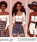 女性のいろいろコーディネート3選 115035685