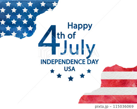 Happy Independence Day. Beautiful drawing of the American Flag 115036069