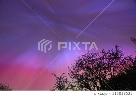 Beautiful polar lights in Olstrup, Denmark in May 2024 115038523