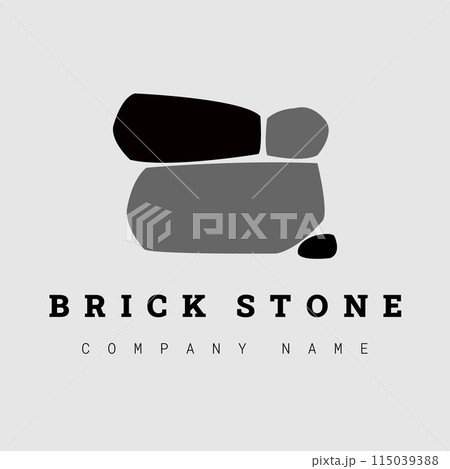the brick stone logo vector illustration design the brick stone logo vector illustration design 115039388