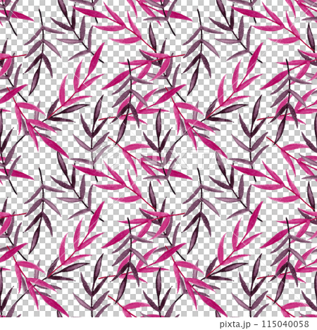 Autumn twigs. Red, purple branch. Seamless autumn pattern with falling leaves for your design. Ideal for textiles, wallpaper, wrapping paper Autumn twigs. Red, purple branch. Seamless autumn pattern with falling leaves for your design. Ideal for textiles, wallpaper, wrapping paper 115040058