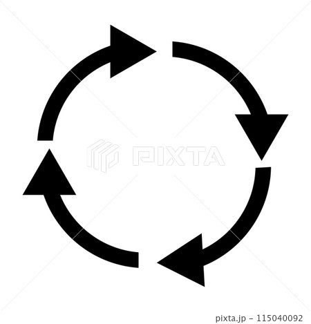 4つの回転矢印 115040092