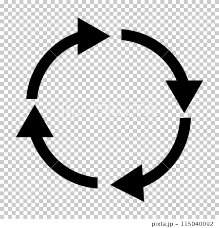 4つの回転矢印 115040092