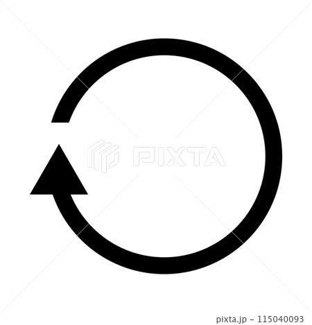 一周回る矢印 115040093