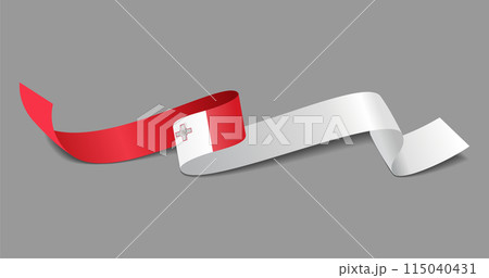 Maltese flag wavy abstract background. Vector illustration. Maltese flag wavy abstract background. Vector illustration. 115040431