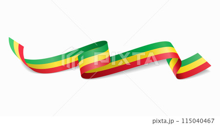 Malian flag wavy abstract background. Vector illustration. 115040467