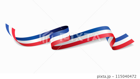 French flag wavy abstract background. Vector illustration. French flag wavy abstract background. Vector illustration. 115040472