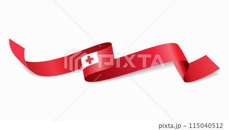 Tonga flag wavy abstract background. Vector illustration. Tonga flag wavy abstract background. Vector illustration. 115040512