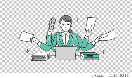 Illustration of a business person who works efficiently 115040818