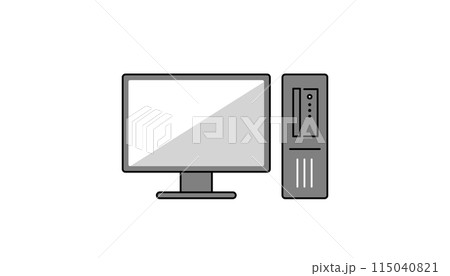 デスクトップパソコンのイラスト 115040821