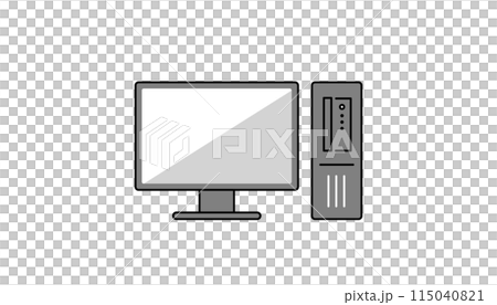 デスクトップパソコンのイラスト 115040821