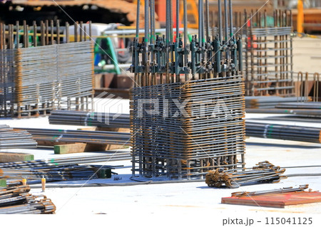 柱の配筋状況(建築工事) 柱の配筋状況(建築工事) 115041125