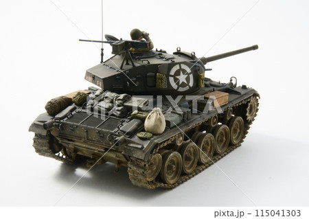 チャーフィー 第二次世界大戦 軽戦車 M24チャーフィー プラモデルの写真素材