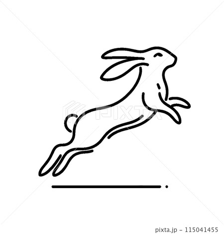 ジャンプするウサギ ジャンプするウサギ 115041455