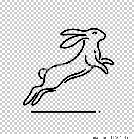 ジャンプするウサギ ジャンプするウサギ 115041455