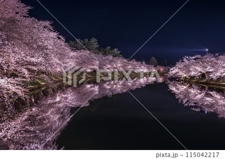 弘前さくら祭り 春陽橋の夜桜04 115042217