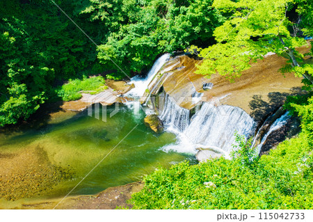 滑津大滝：滝見台 115042733