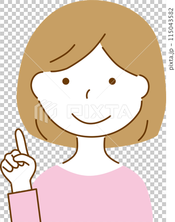 A woman giving a piece of advice 115043582