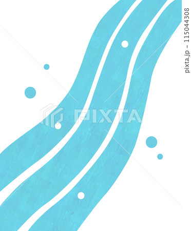 シンプルで涼しげな川の背景イラストのイラスト素材 [115044308] - PIXTA