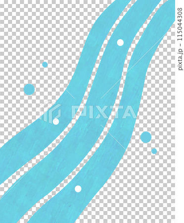 シンプルで涼しげな川の背景イラスト 115044308