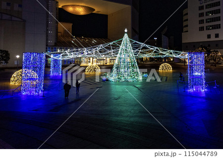 茨城県日立市　新都市広場のイルミネーション 115044789
