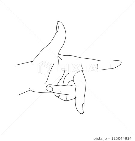 フレミングの左手の法則・線画 115044934