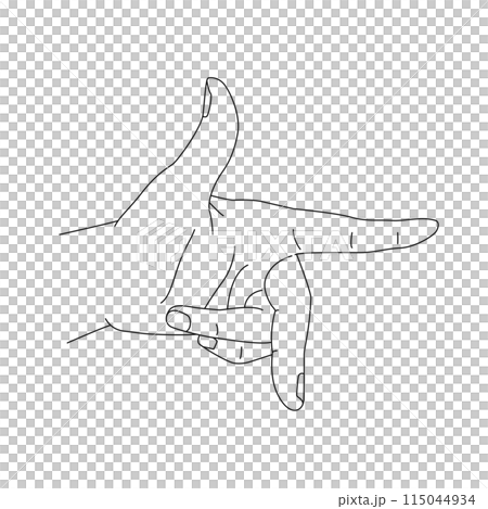 フレミングの左手の法則・線画 115044934