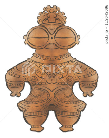 遮光器土偶のイラスト素材 [115045096] - PIXTA