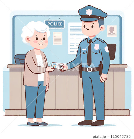 免許証の返納をしている高齢者 115045786