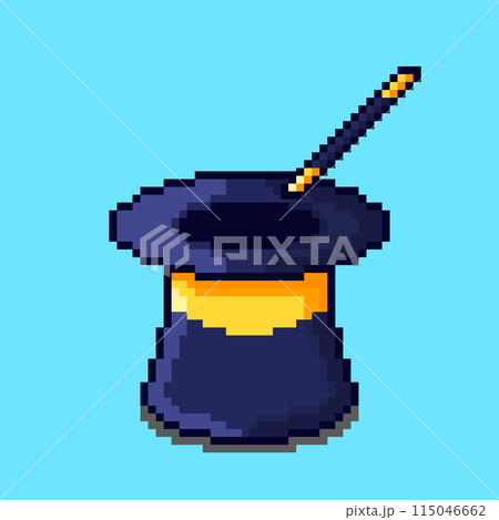 Pixel art style Hat Magician design 115046662
