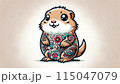 タトゥーの入ったプレーリードッグ 115047079