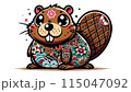 タトゥーの入ったビーバー 115047092
