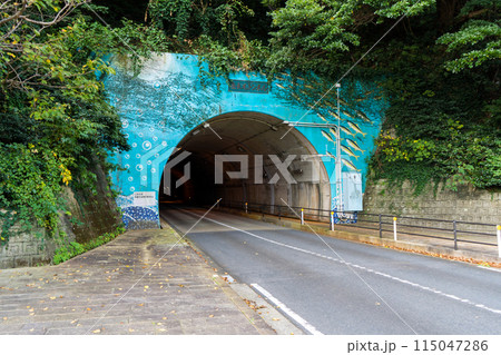 長崎県新上五島町の奈良尾港前のトンネル 115047286
